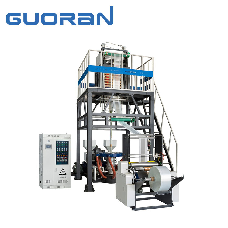 AB Co-Extrusion Color Strips Film Blowing Machine